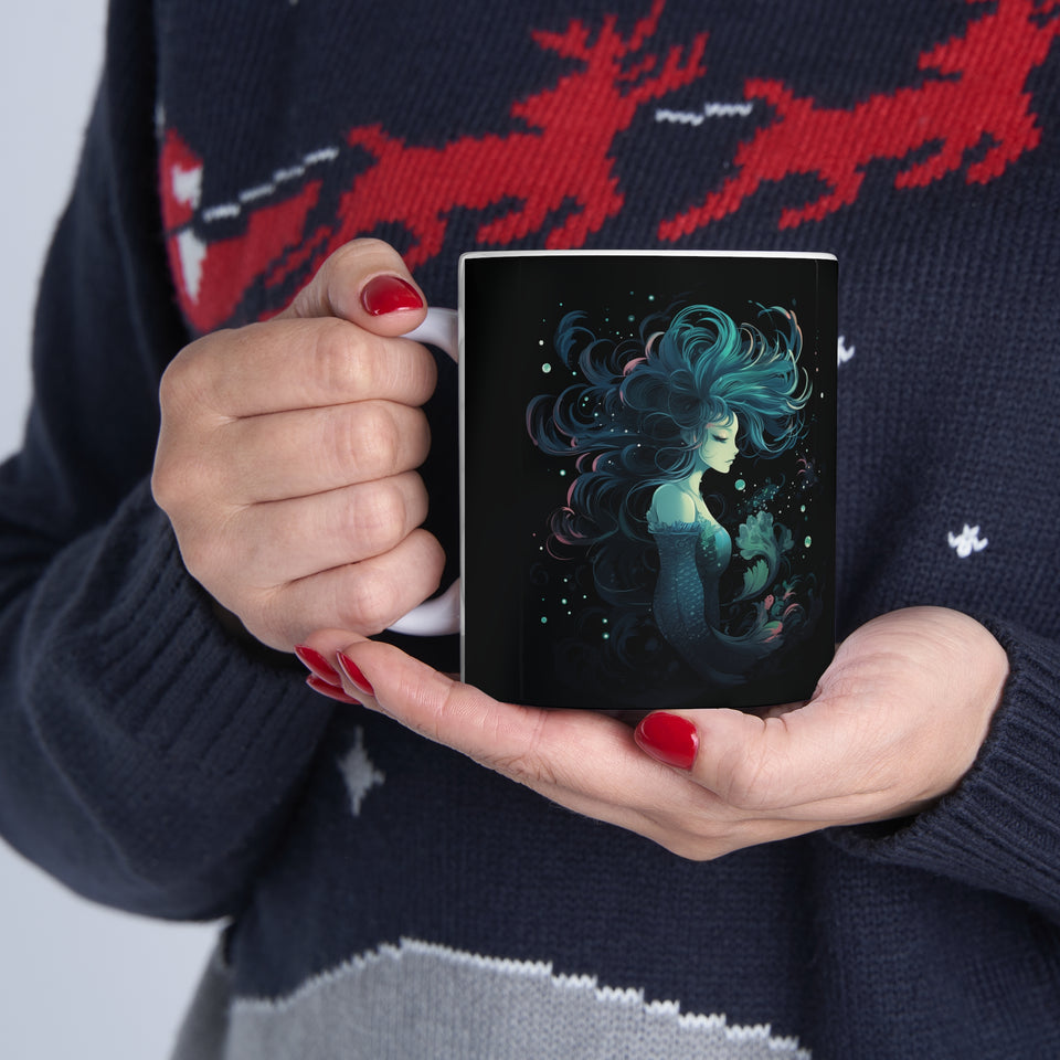 mermaid mug, mermaid coffee mug, mermaid gift, mermaid gifts for women, mermaid gifts for adults, mermaid presents, black mermaid shirt, mermaid shirts for adults