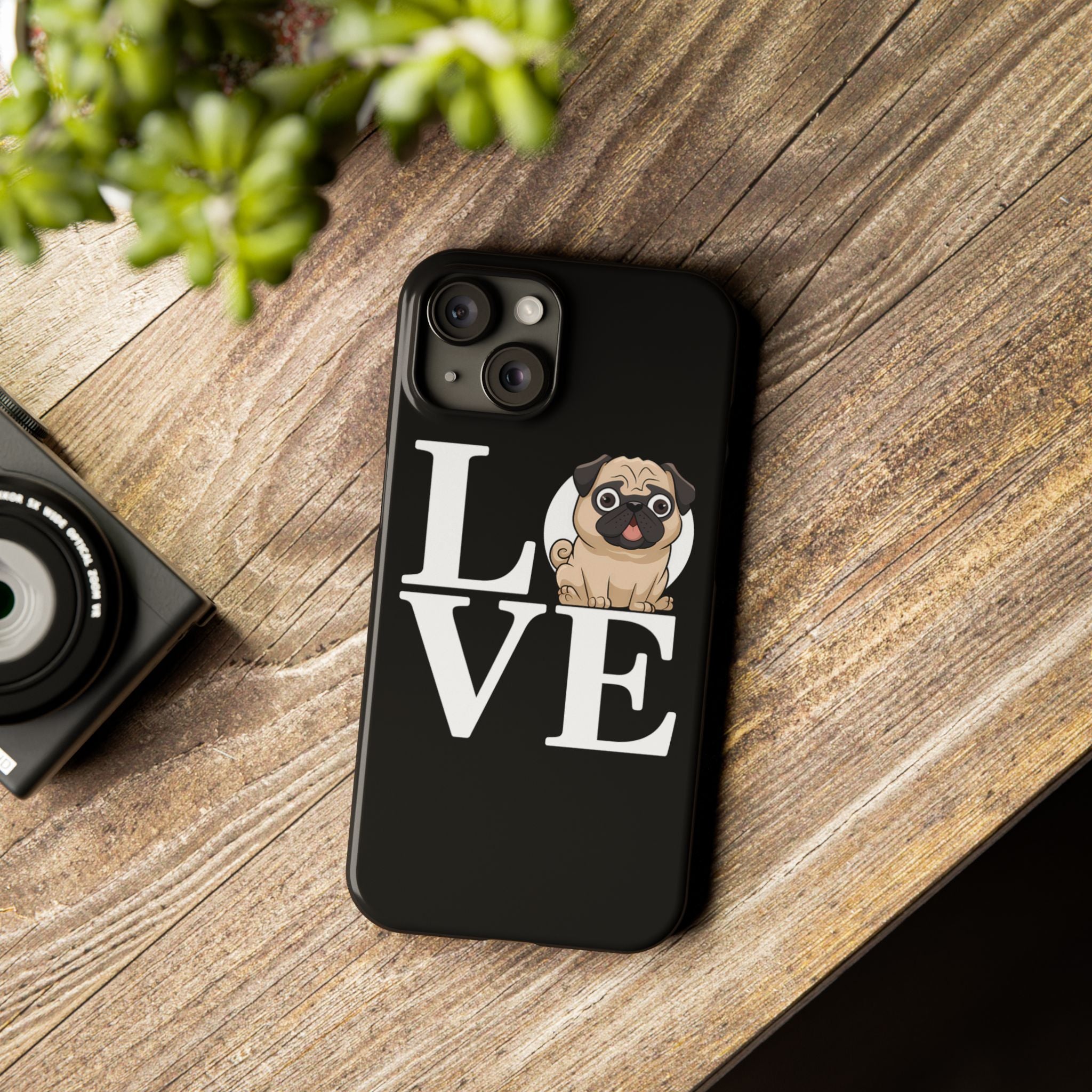 Love Pugs Slim iPhone Case | Cute Pug iPhone Case Main image