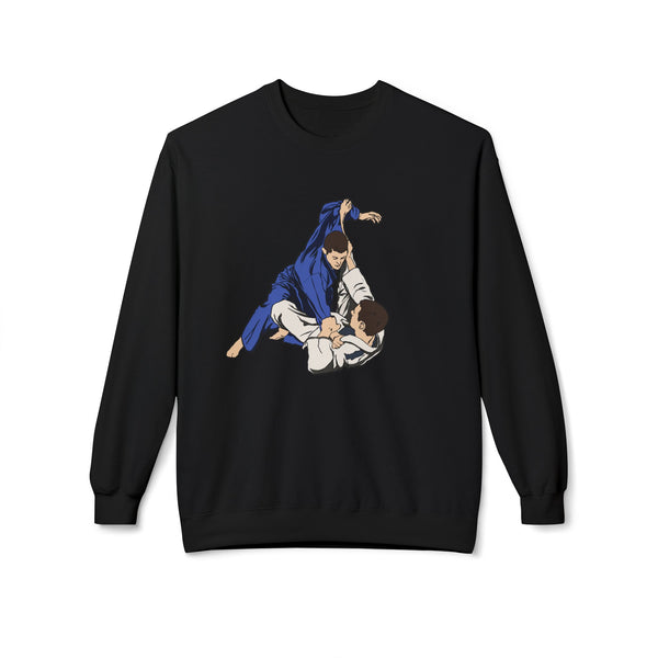 Brazilian Jiu Jitsu Rolling BJJ Unisex Midweight Softstyle Fleece Crewneck Sweatshirt