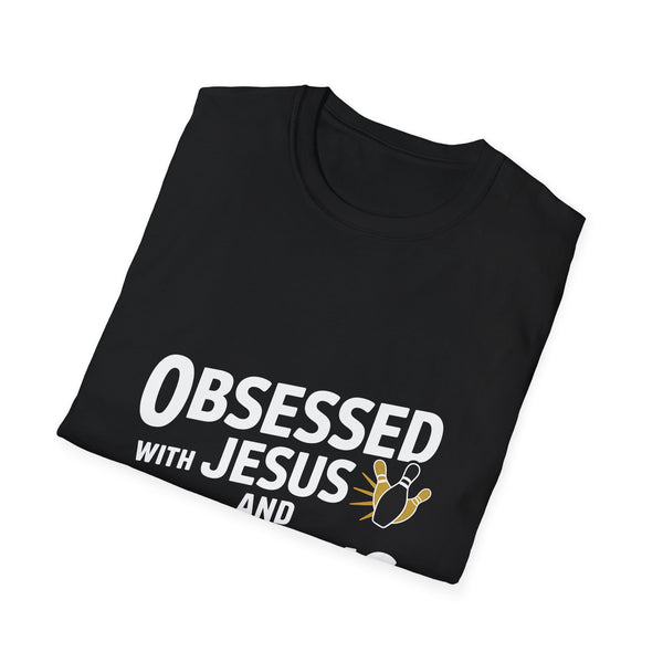 Obsessed With Faith Jesus and Bowling T-Shirt | Christianity Faith In Jesus and Bowling T-Shirt