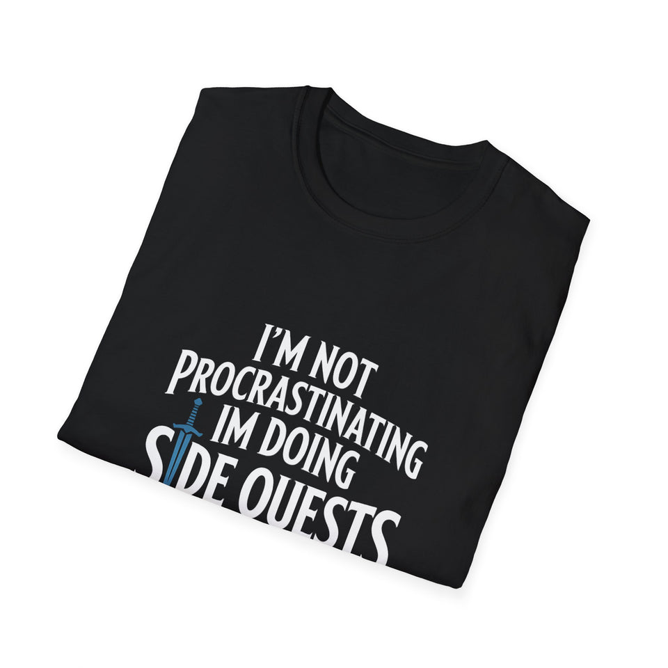 RPG 'I'm Not Procrastinating, I'm Doing Side Quests' T-Shirt
