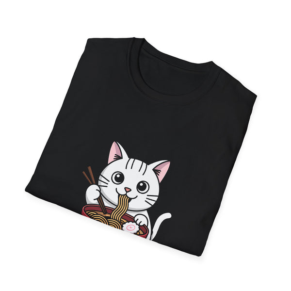 Cute Cat Eating Ramen Unisex T-Shirt