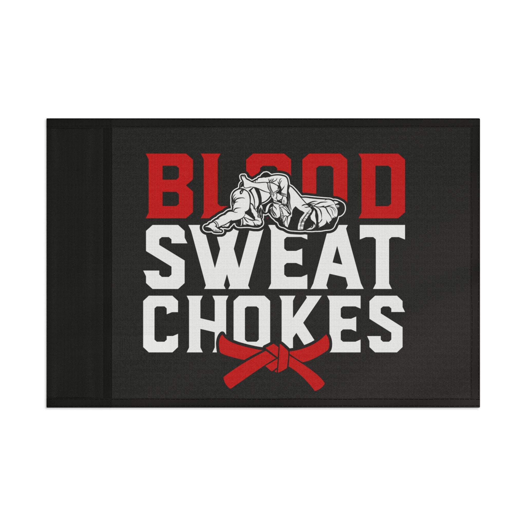 Brazilian Jiu Jitsu Blood Sweat Chokes Flag Banner | BJJ Flag Main image