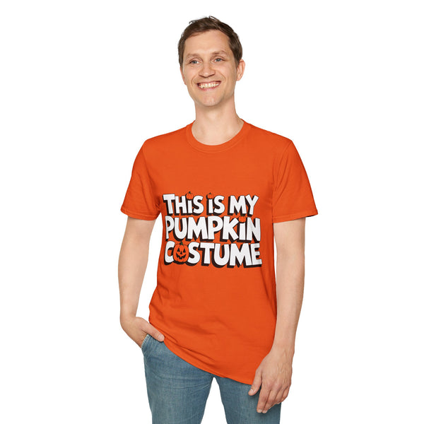 This Is My Pumpkin Costume | Funny Pumpkin Halloween Costume Unisex Softstyle T-Shirt