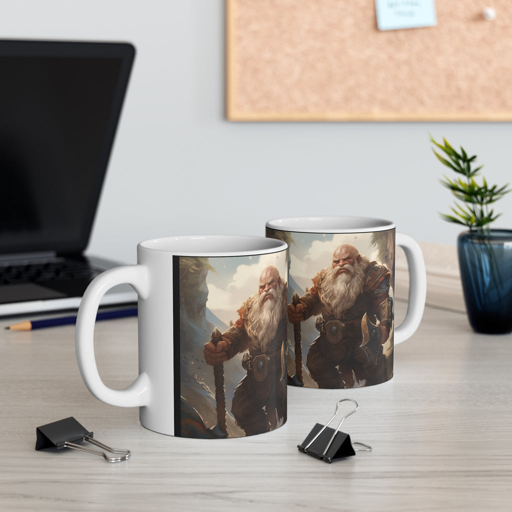 Fantasy RPG Dwarf Mug | Fantasy Roleplaying Game Gift | Fantasy Dwarf Mug 11oz, gifts for dungeon masters, 
