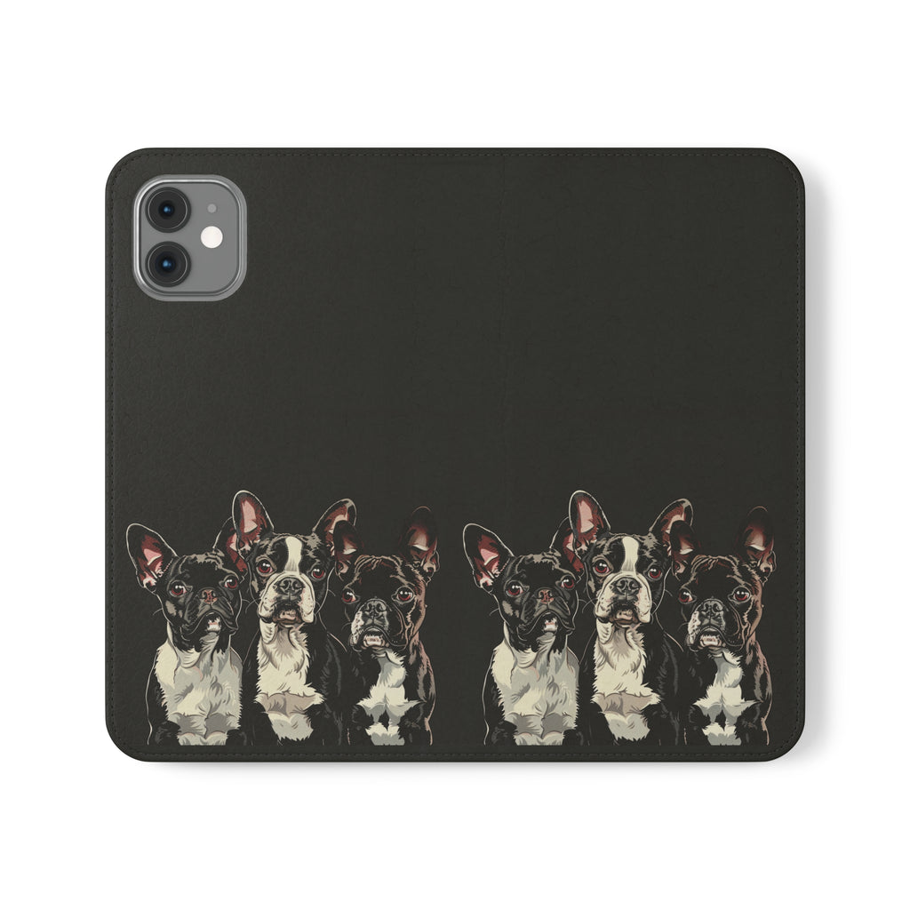 Boston Terrier Phone Case | Boston Terrier Wallet Phone Case | IPhone & Samsung Galaxy Boston Terrier Flip Cases
