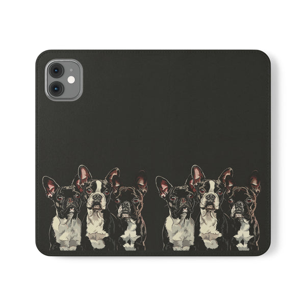Boston Terrier Phone Case | Boston Terrier Wallet Phone Case | IPhone & Samsung Galaxy Boston Terrier Flip Cases