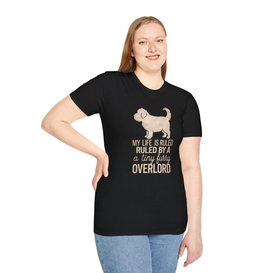 Dog Lover Unisex T-Shirt - My Life Is Ruled By A Tiny Furry Overlord Shirt