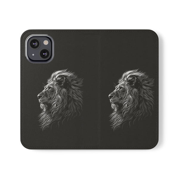 Lion Phone Case | Lion Wallet Phone Case Gifts | IPhone & Samsung Galaxy Lion Flip Cases