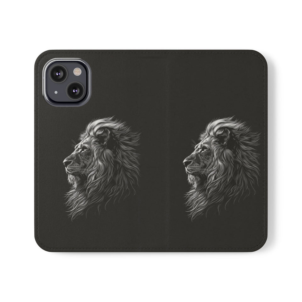 Lion Phone Case | Lion Wallet Phone Case Gifts | IPhone & Samsung Galaxy Lion Flip Cases