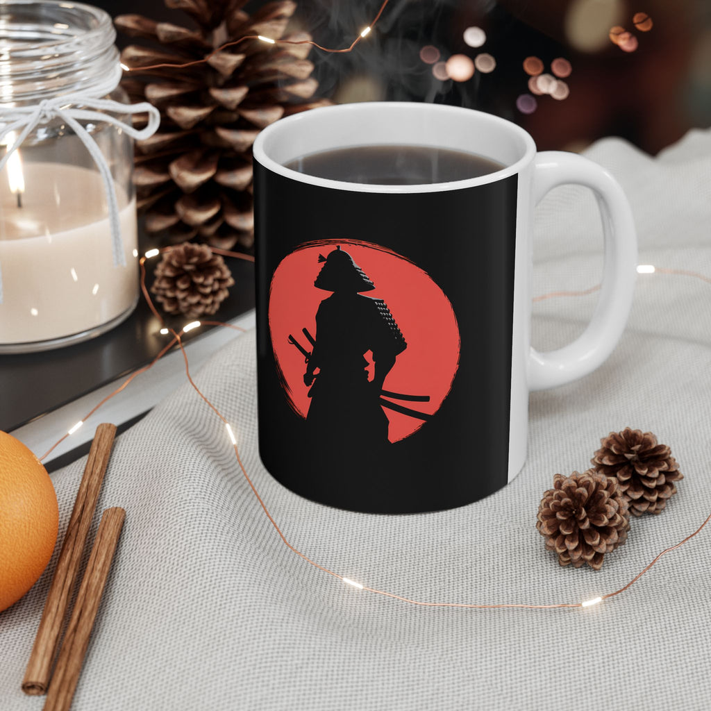 Samurai Red Moon Mug