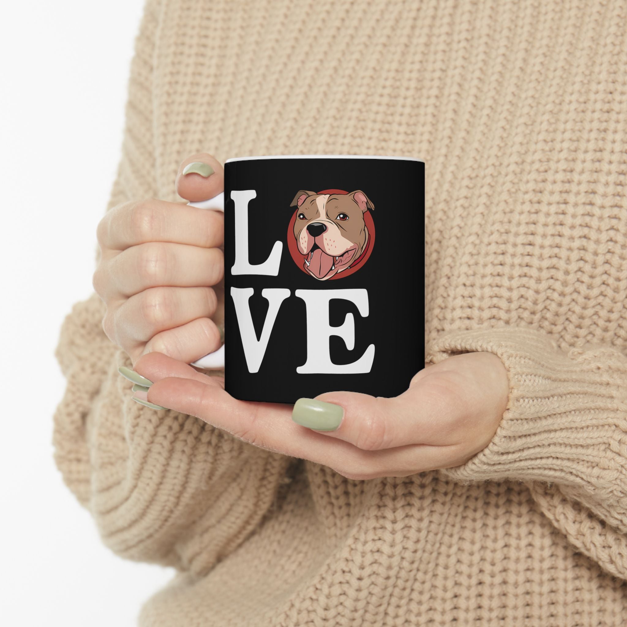 Sweet Love Pitbulls Mug | Pitbull Coffee Mug | Cute Pitbull Coffee Mug 11oz