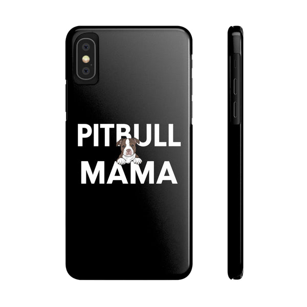 Premium Pitbull Mama 3 iPhone Case | Pitbull Gifts Slim Phone Cases