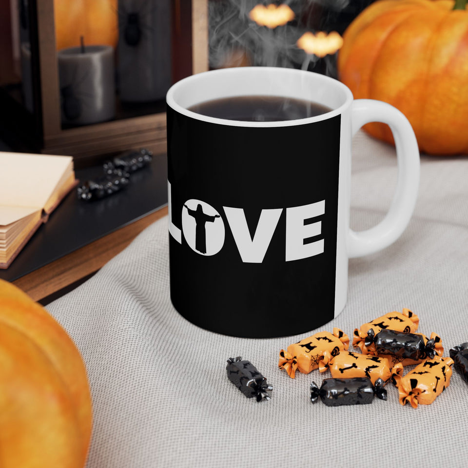 Love Jesus Ceramic Mug | Love Faith In Jesus Gifts (11oz)