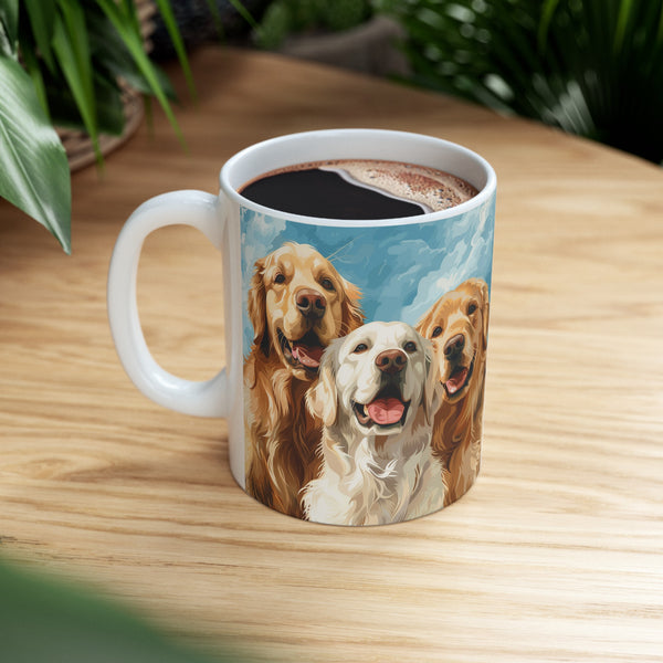 Golden Retriever Mug Group | Golden Retriever Gift | Golden Retriever Coffee Mug | Golden Retriever Presents Mug 11oz