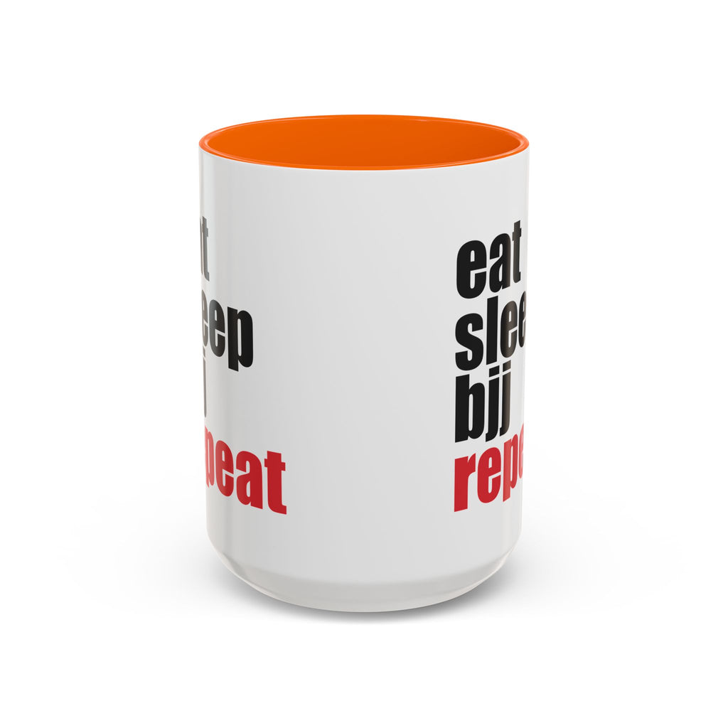Brazilian Jiu Jitsu Eat Sleep BJJ Repeat | BJJ Accent Coffee Mug