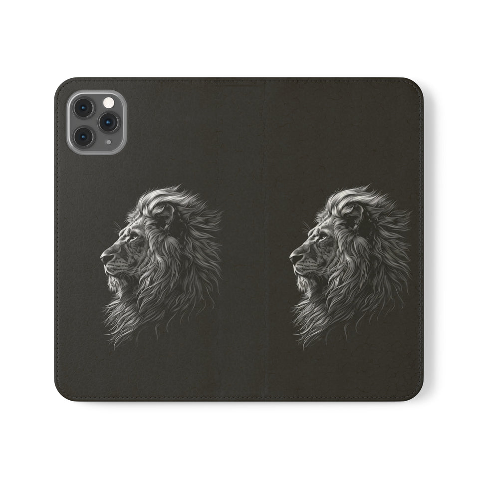 Lion Phone Case | Lion Wallet Phone Case Gifts | IPhone & Samsung Galaxy Lion Flip Cases