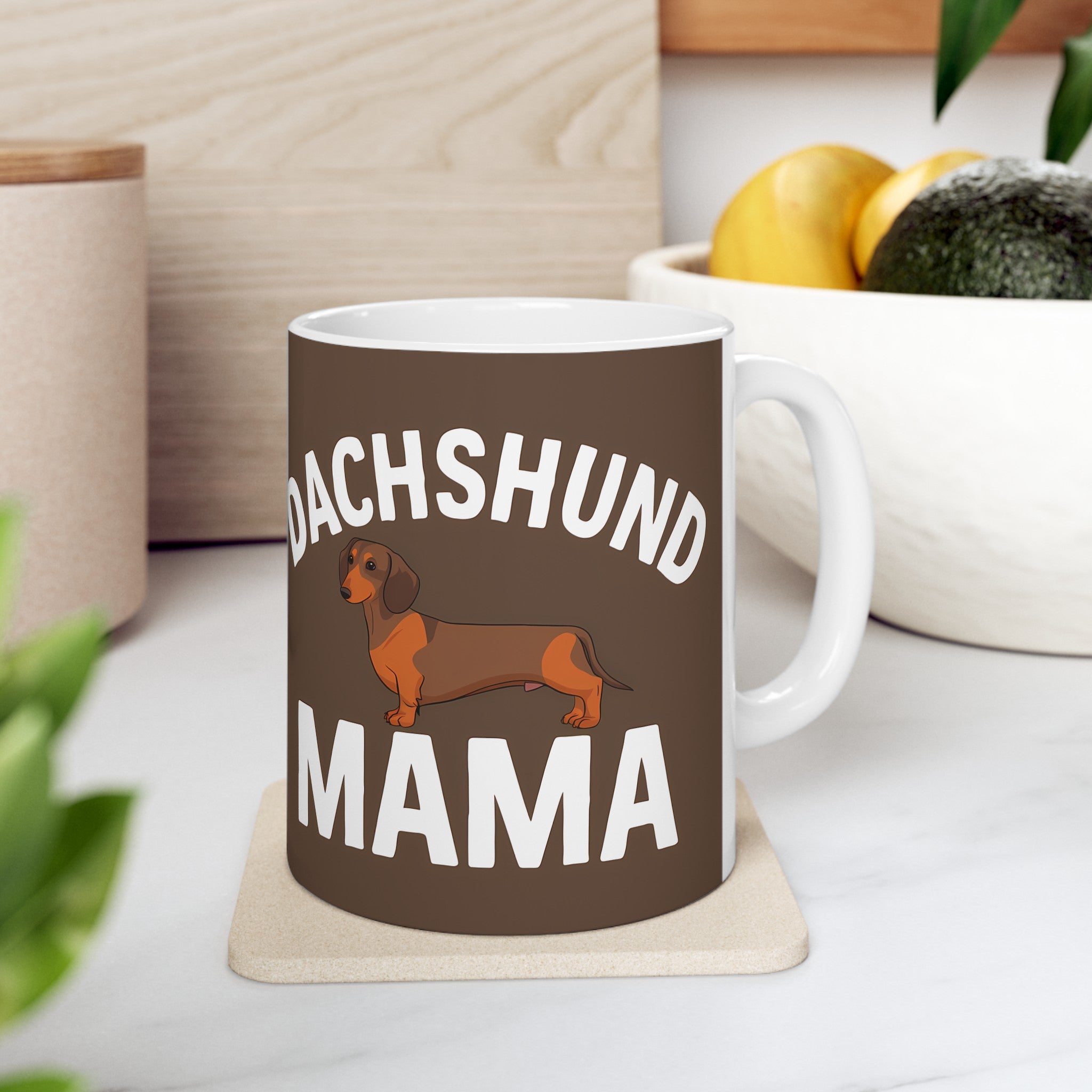 Dachshund Mama Mug | Dachshund Gift | Dachshund Merchandise | Weiner Dog Gifts | Dachshund Presents Ceramic Mug 11oz 2