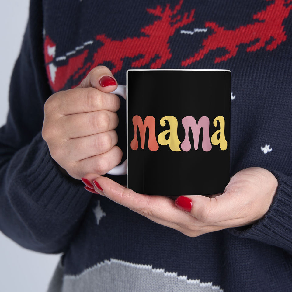 Womens Mama Mug | Birthday Mom Merchandise | Mothers Day Gifts Ceramic Mug 11oz - 4
