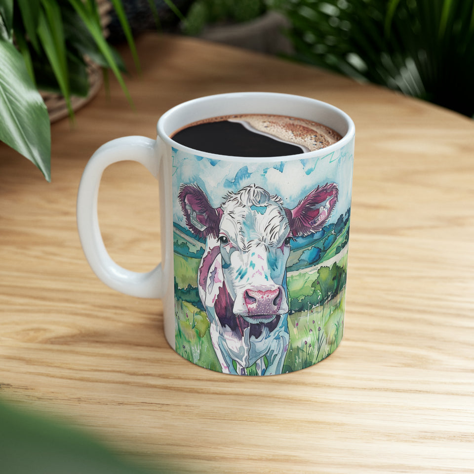 Cow Mug | Coffee Cow Mug | Cow Print Mug | Cow Presents | Highland Cow Mug 11oz