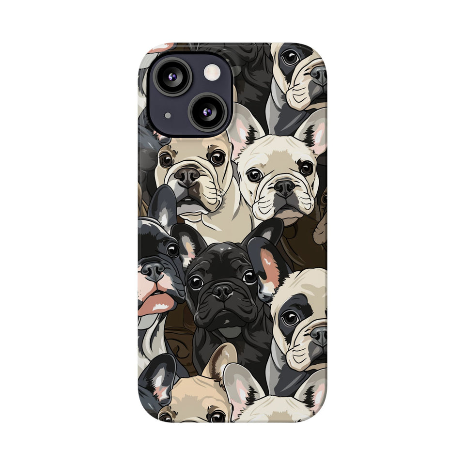 Premium French Bulldogs iPhone Case | Cute Frenchie Gifts Slim Phone Cases