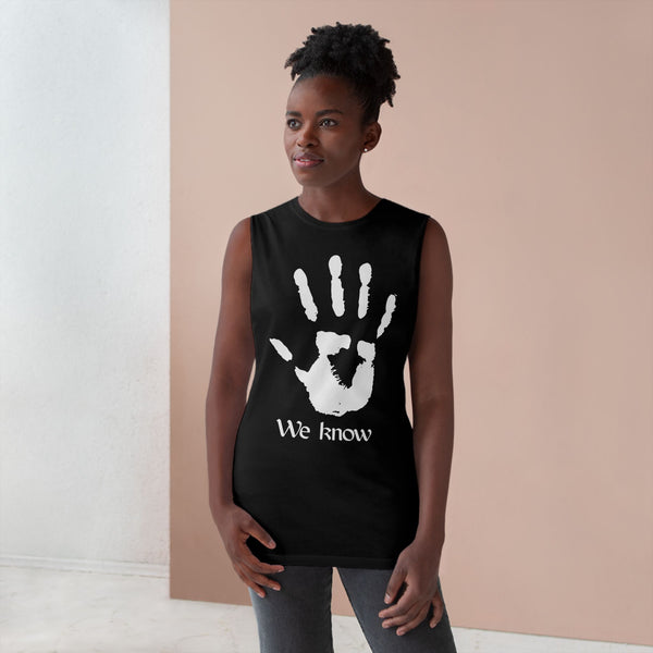 Unisex Handprint Tank Top – "We Know" Dark Brotherhood