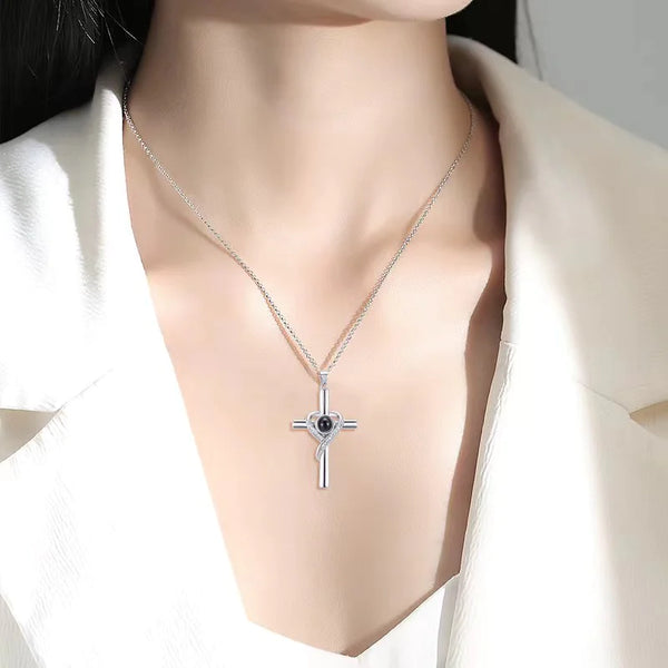 Heart Cross Necklace | Faith Jesus Necklace