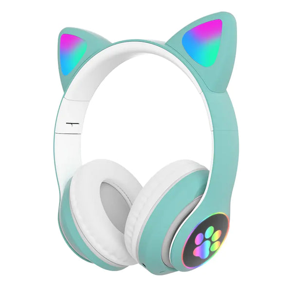 LED Cat Ears Bluetooth 5.0 Headphones | Noise Cancelling Headphones