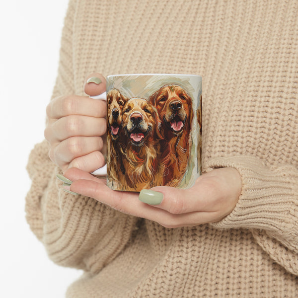 Golden Retriever Mug Group | Golden Retriever Gift | Golden Retriever Coffee Mug | Golden Retriever Presents Mug 11oz
