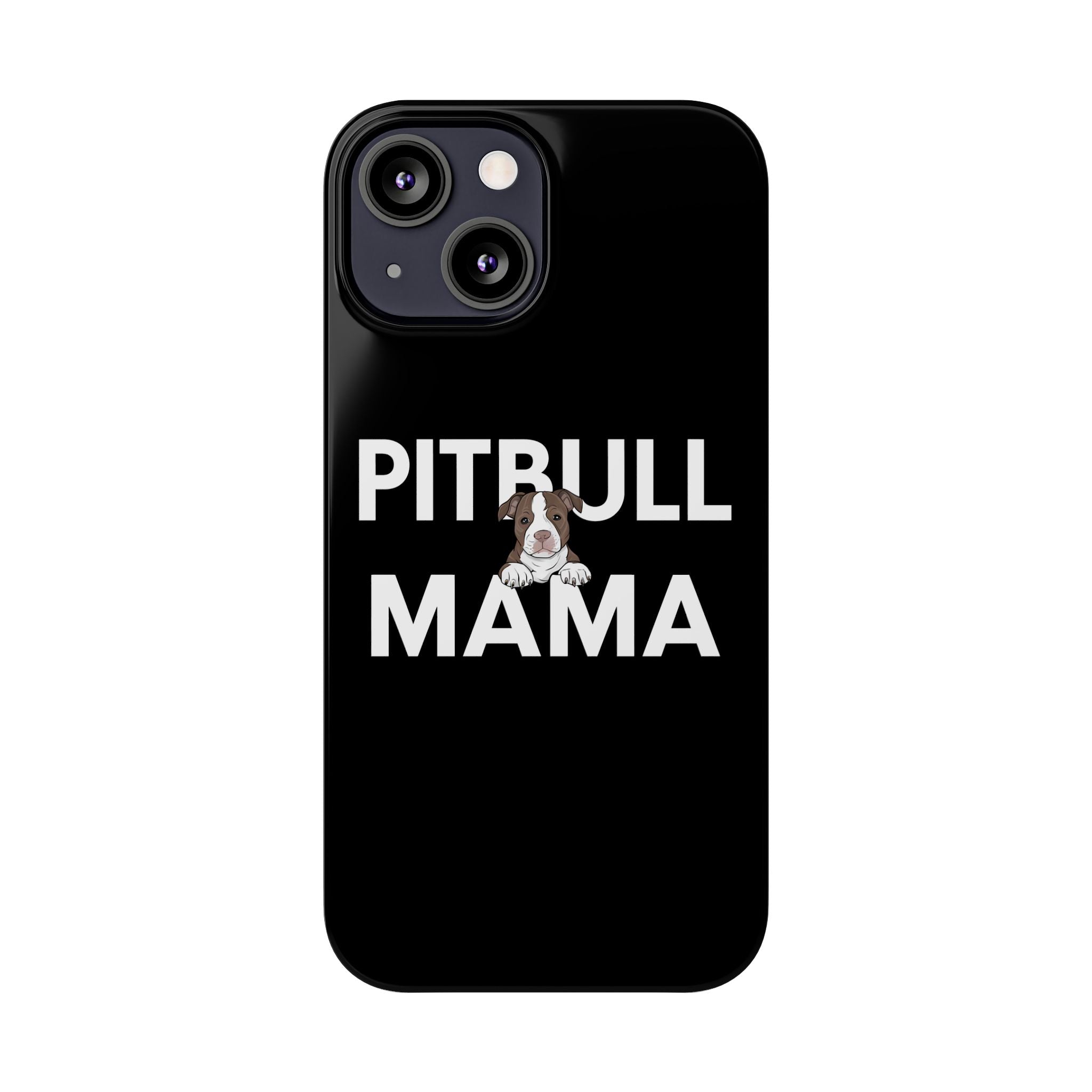 Premium Pitbull Mama 3 iPhone Case | Pitbull Gifts Slim Phone Cases
