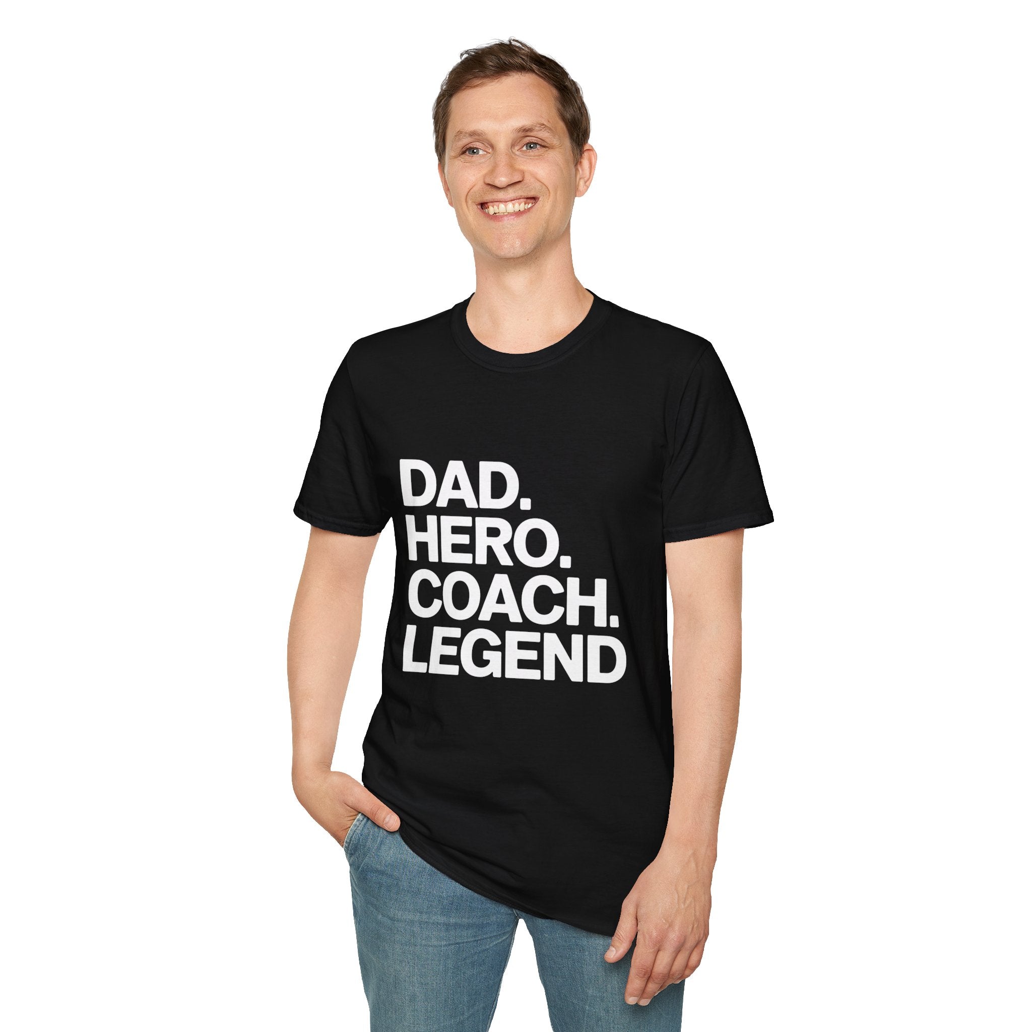 Dad Hero Coach Legend Shirt | Coaching Gym Fitness Gifts | Unisex Dad Father T Shirt Main image