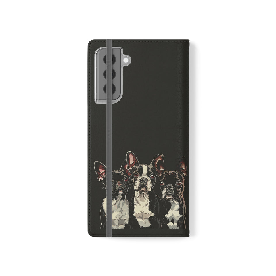 Boston Terrier Phone Case | Boston Terrier Wallet Phone Case | IPhone & Samsung Galaxy Boston Terrier Flip Cases