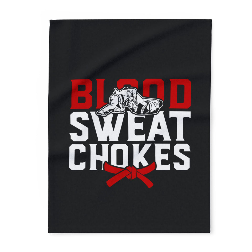 Brazilian Jiu Jitsu Blanket | Blood Sweat Chokes BJJ Arctic Fleece Blanket