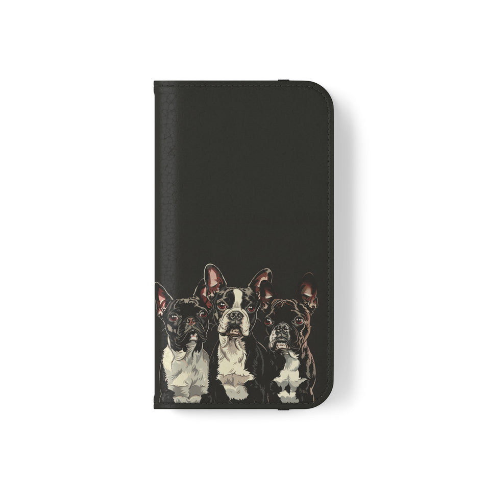 Boston Terrier Phone Case | Boston Terrier Wallet Phone Case | IPhone & Samsung Galaxy Boston Terrier Flip Cases