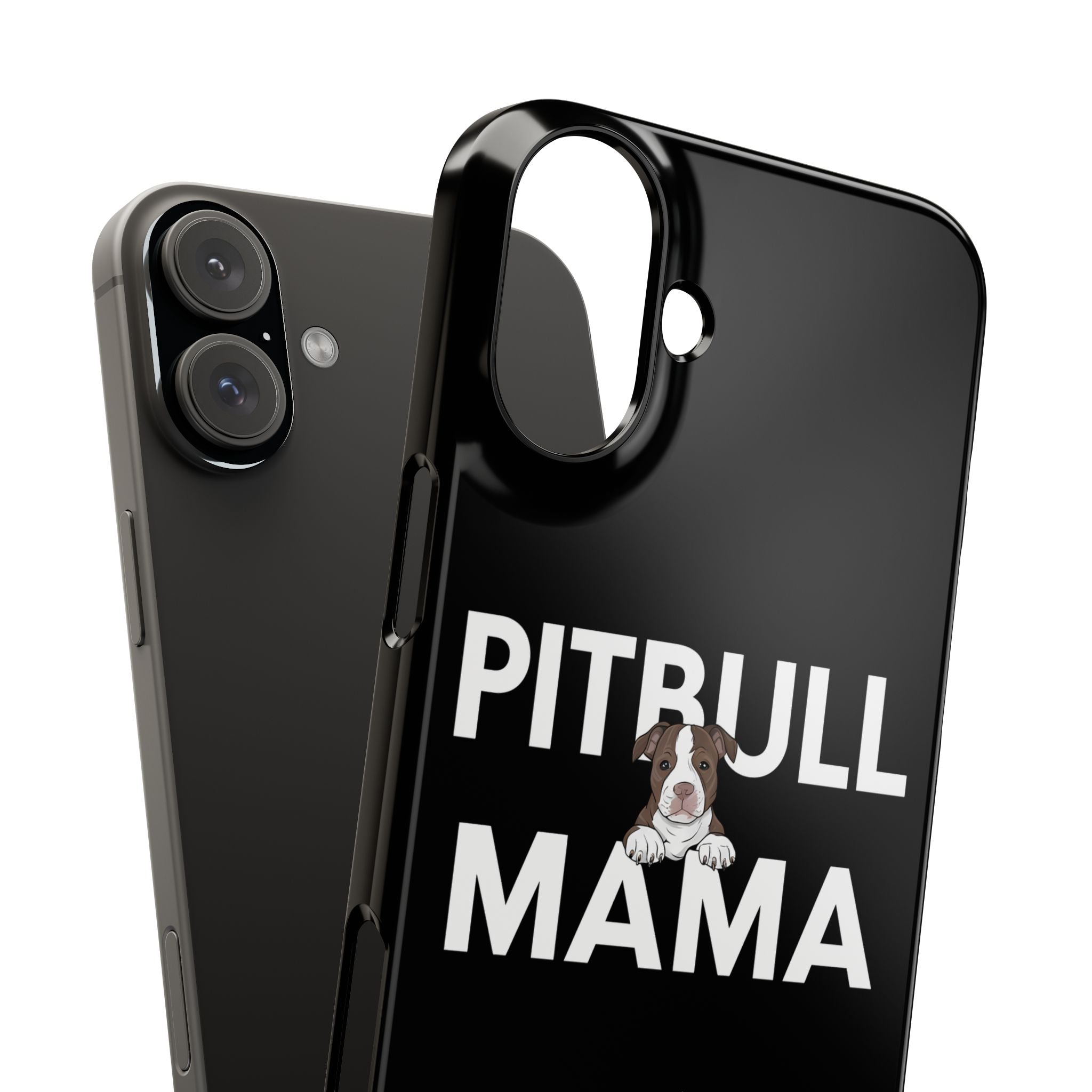Premium Pitbull Mama 3 iPhone Case | Pitbull Gifts Slim Phone Cases