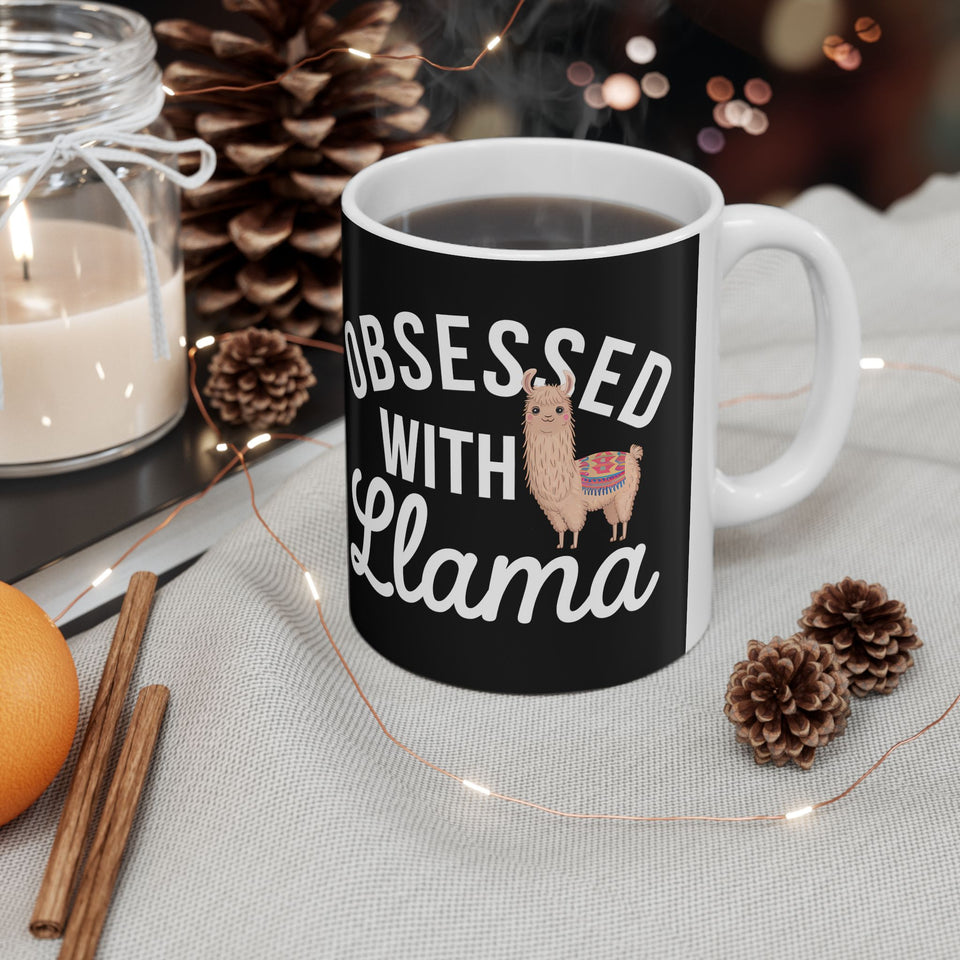 Obsessed With Llama - Cute Llamas Mug | Llama Coffee Mug | Cute Llamas Coffee Mug 11oz