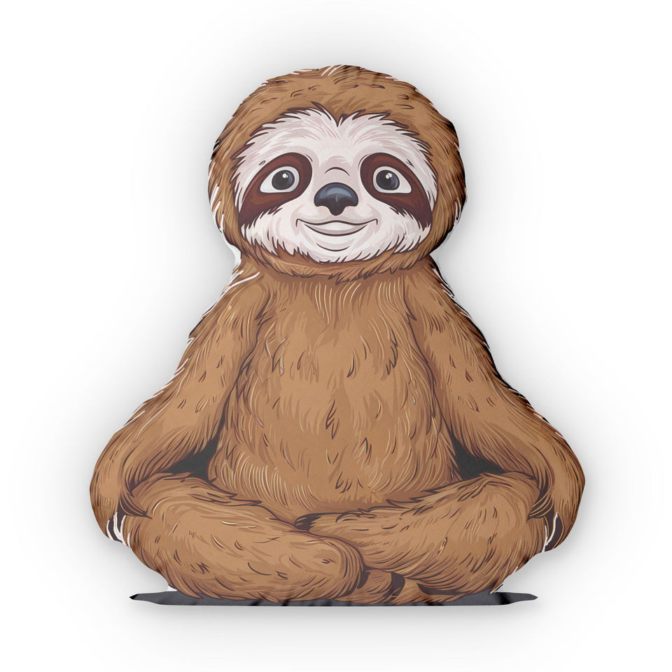 Yoga Sloth Custom Shaped Pillow | Yoga Lover Gift Pillow