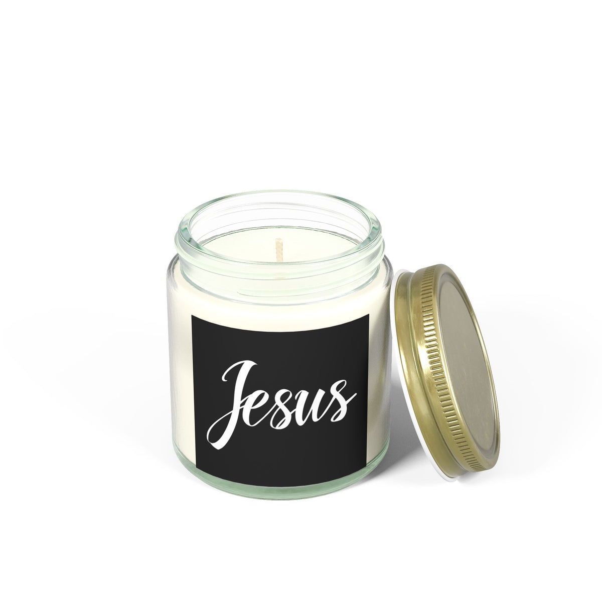 Jesus Cross Faith Scented Candle - Christian Jesus Coconut Apricot Wax Candle (4oz, 9oz)