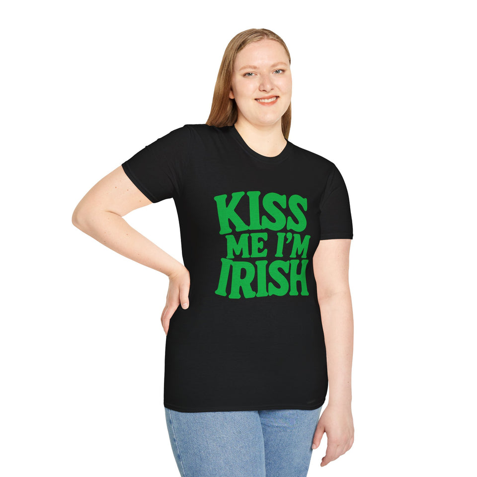 Kiss Me I'm Irish Ireland Graphic T-Shirt — St. Patrick's Day Irish Pride Tee