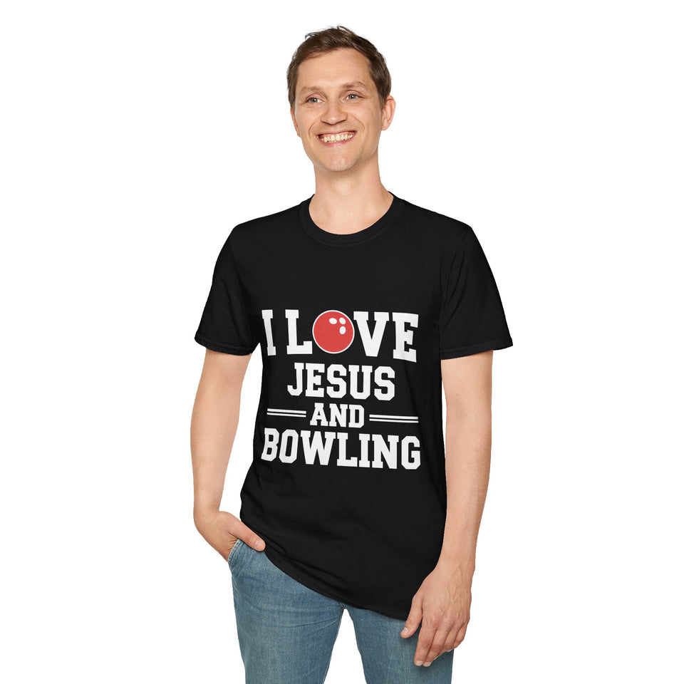 Jesus and Bowling T-Shirt | Christianity Faith In Jesus and Bowling T-Shirt