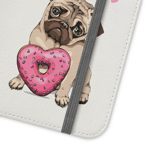 Pug Phone Case | I Love My Pug Wallet Phone Case | IPhone & Samsung Galaxy Pug Flip Cases White Pug Phone Case | I Love My Pug Wallet Phone Case | IPhone & Samsung Galaxy Pug Flip Cases White
