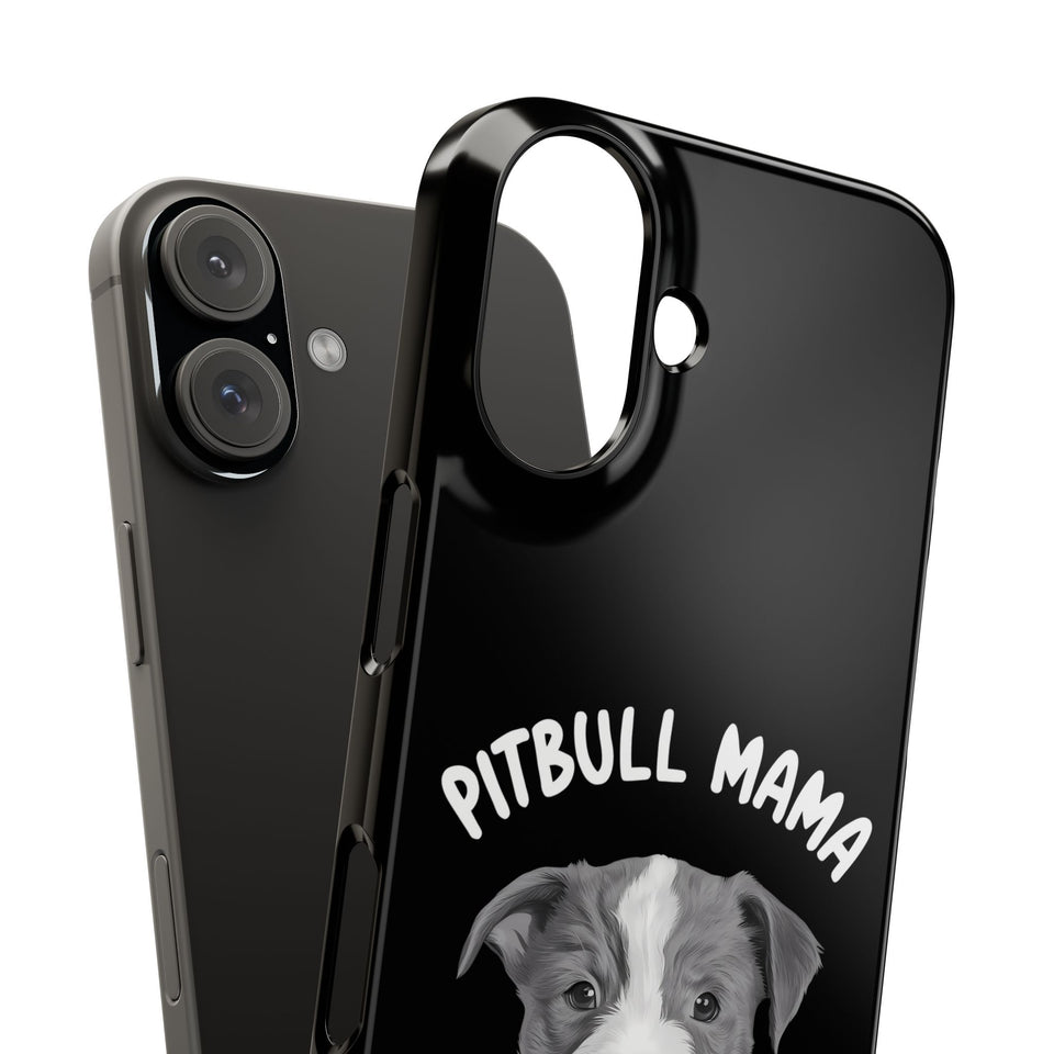 Premium Pitbull Mama iPhone Case | Pitbull Gifts Slim Phone Cases