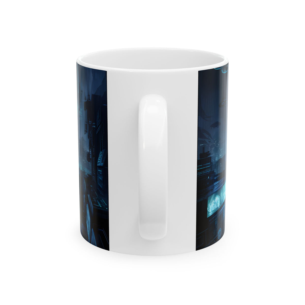 Futuristic Cyberpunk City Ceramic Mug (11oz, 15oz)
