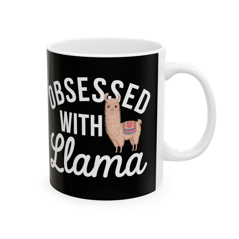 Obsessed With Llama - Cute Llamas Mug | Llama Coffee Mug | Cute Llamas Coffee Mug 11oz