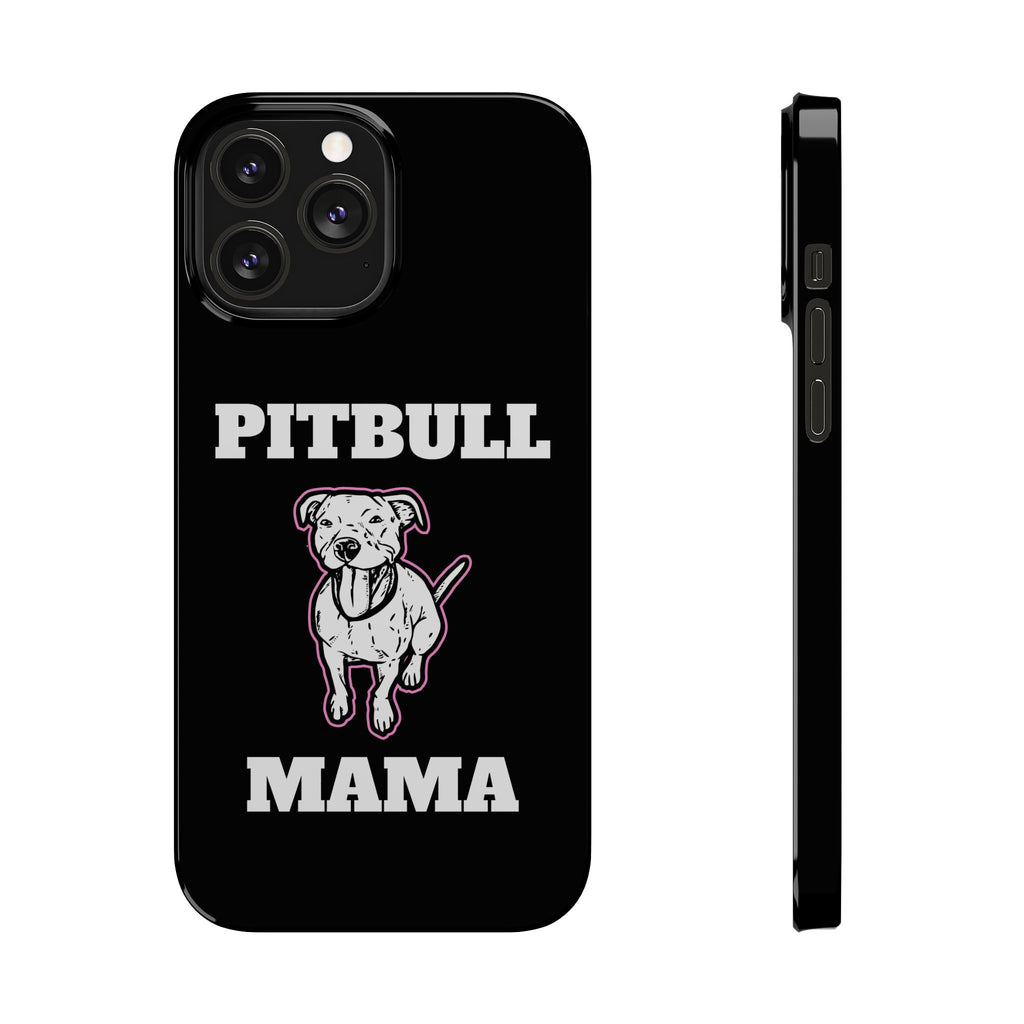 Premium Pitbull Mama 2 iPhone Case | Pitbull Gifts Slim Phone Cases
