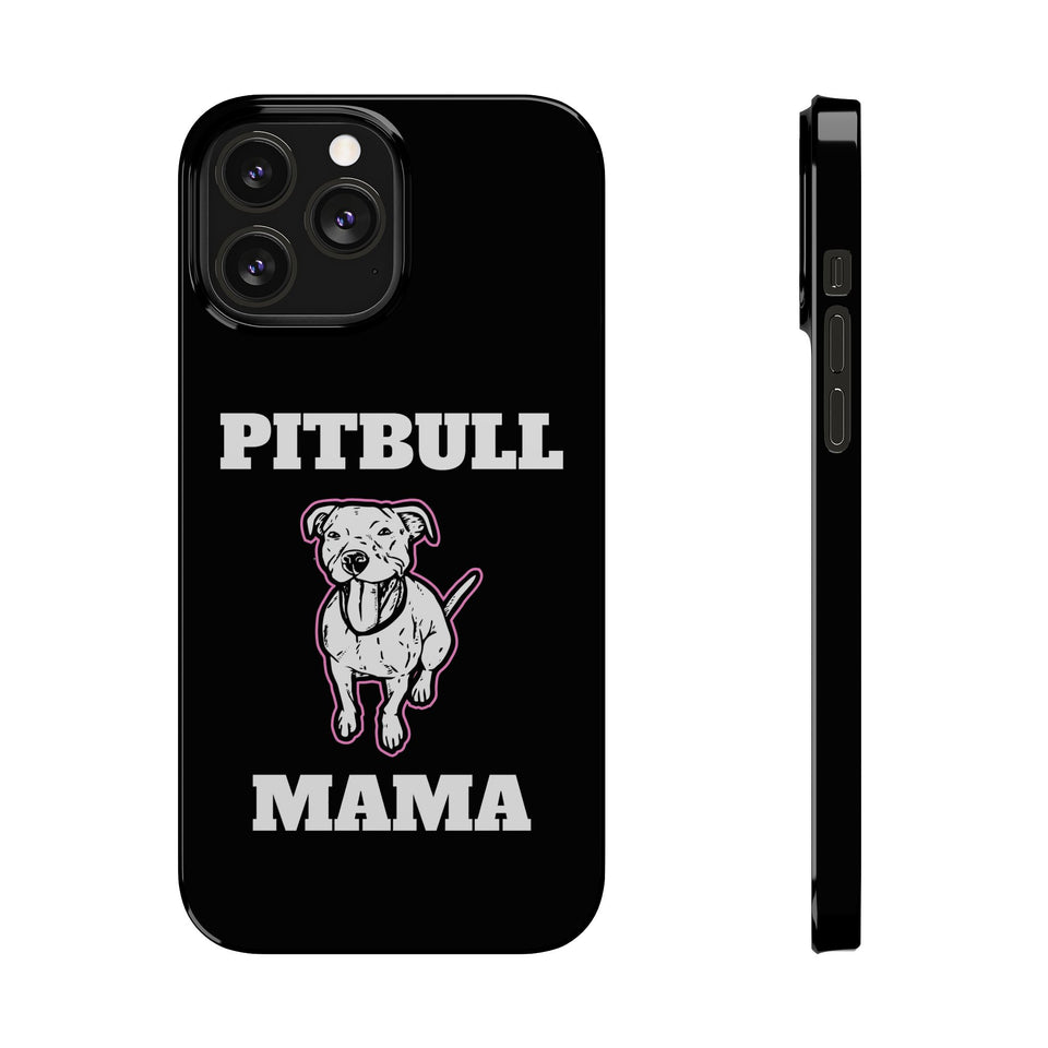 Premium Pitbull Mama 2 iPhone Case | Pitbull Gifts Slim Phone Cases