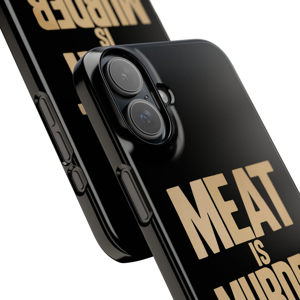 Premium Vegan Meat Is Murder iPhone Case | Vegan Gifts Slim Phone Cases