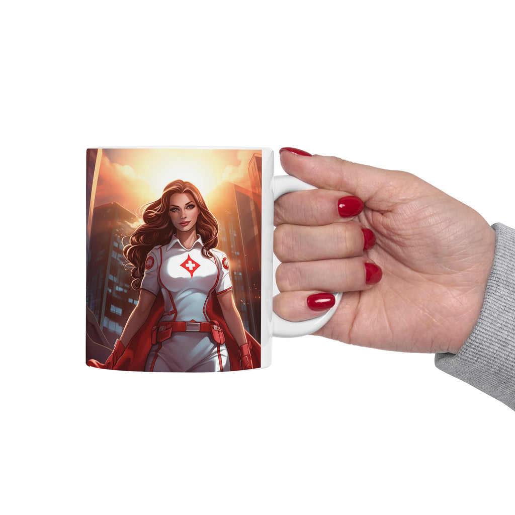 Superhero Nurse Mug | Nurse Gift | Future Nurse ICU Nurse Registered Nurse ER Nurse Pediatric Nurse Ceramic Mug 11oz