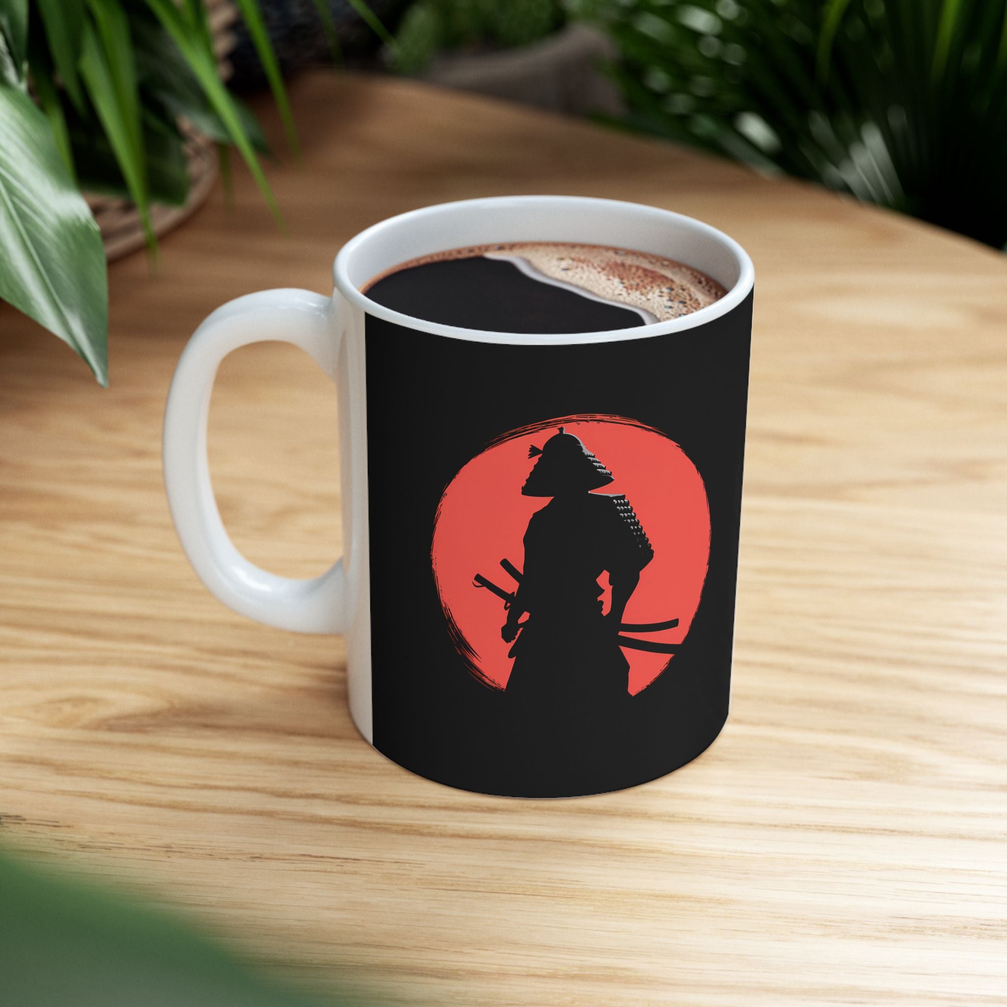 Samurai Red Moon Mug