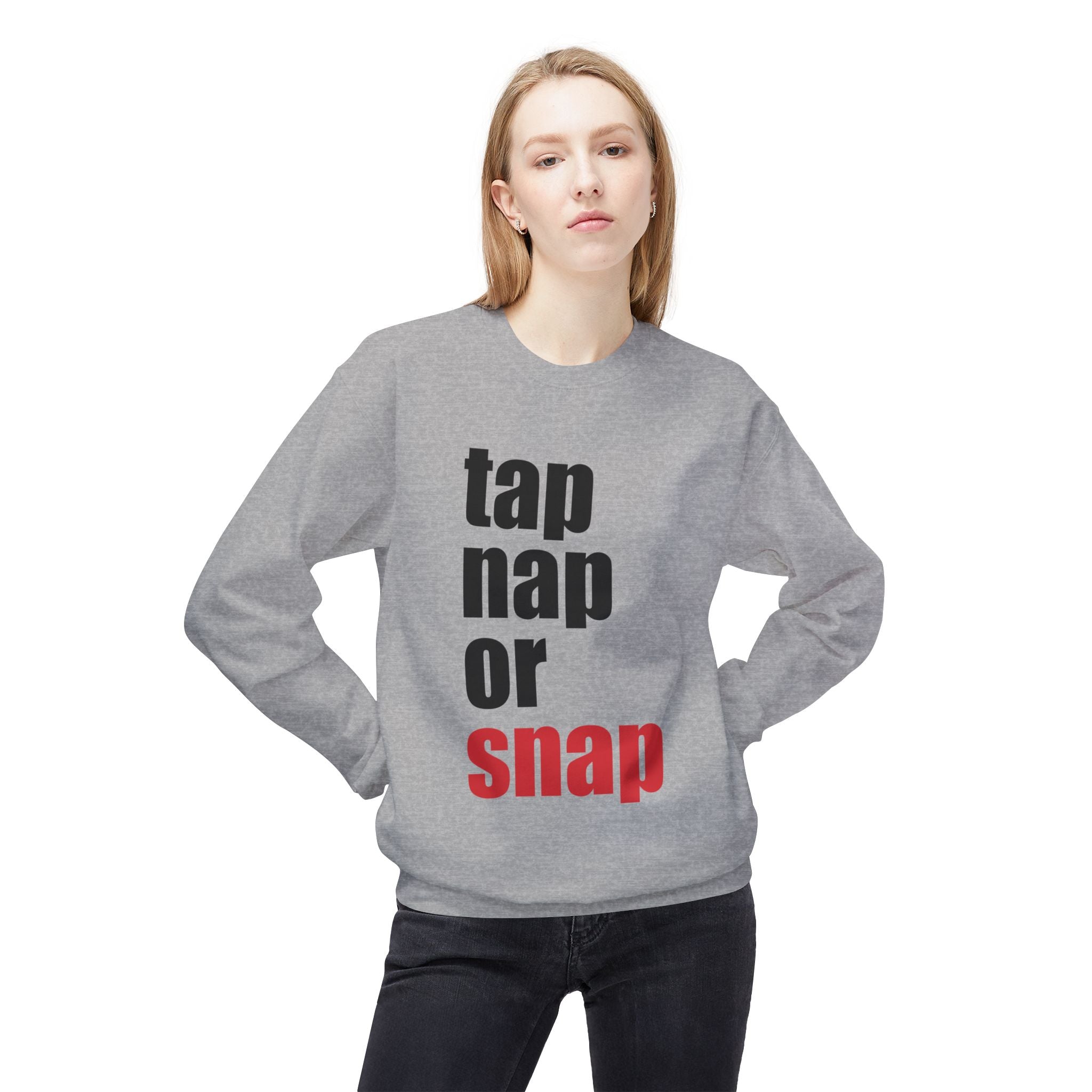 Brazilian Jiu Jitsu Tap Nap Or Snap BJJ Unisex Midweight Softstyle Fleece Crewneck Sweatshirt